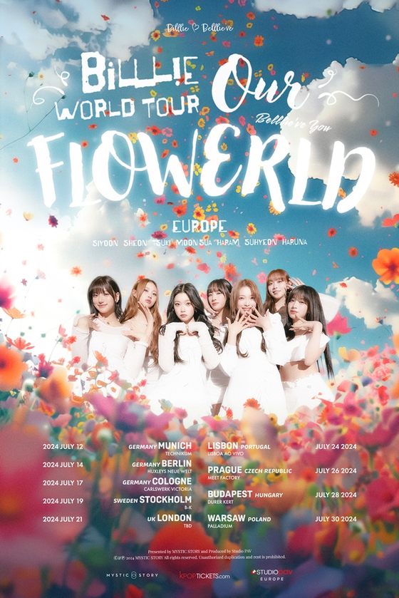 Girl group Billlie will kick off its first world tour “Our Flowerld (Belllie've You)” in July across nine European cities. [MYSTIC STORY]