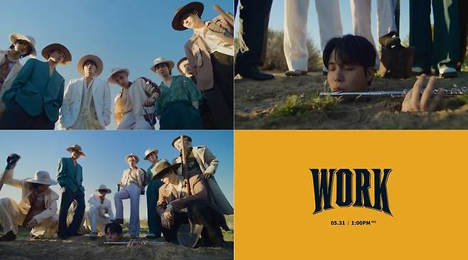 [서울=뉴시스] 그룹 '에이티즈' 미니 10집 '골든 아워 : 파트 1(GOLDEN HOUR : Part.1)' 타이틀곡 '워크(WORK)' 뮤직비디오 티저. (사진=KQ엔터테인먼트 제공) 2024.05.28. photo@newsis.com *재판매 및 DB 금지