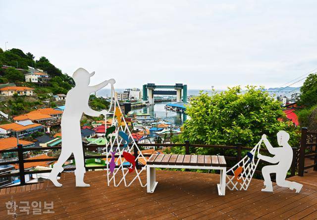 나릿골 마을과 공원 곳곳에 포토존이 설치돼 있다.