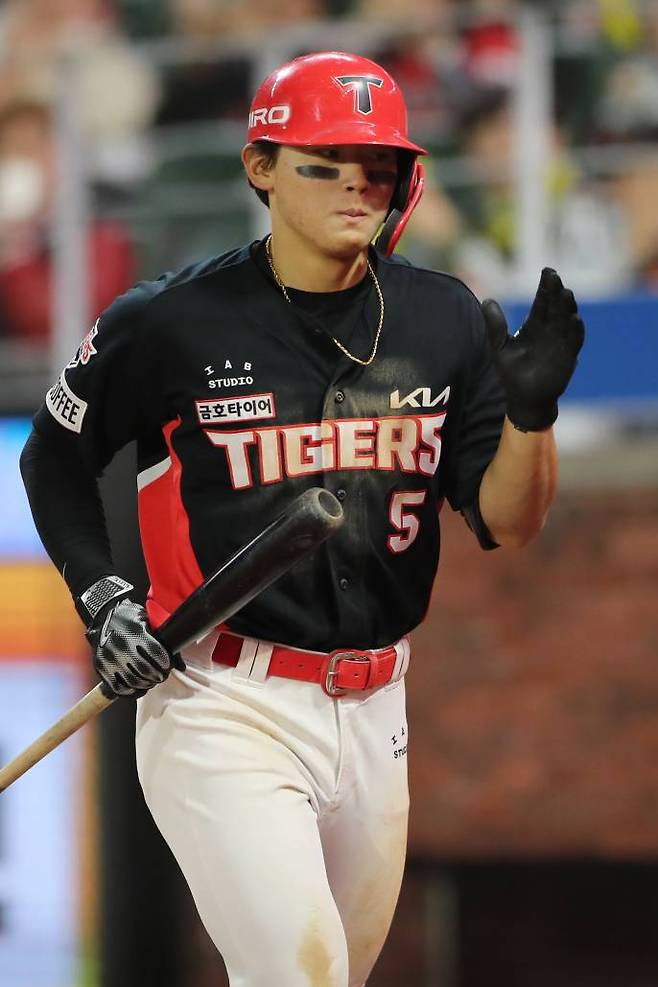 29일 창원 NC전에서 홈런 포함 맹타를 휘두른 김도영. KIA 제공