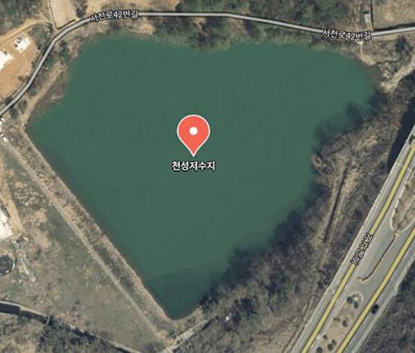 2명 익사 사고가 발생한 천성저수지