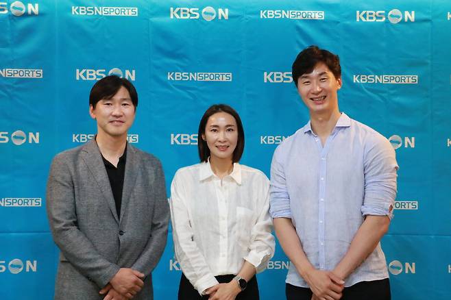 KBS N 해설위원으로 위촉된 석진욱(왼쪽부터), 이숙자. 박철우. (KBS N 스포츠 제공)