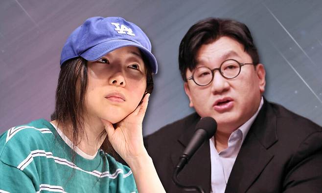 민희진 어도어 대표와 방시혁 하이브 의장