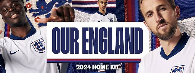 잉글랜드의 유로 2024 홈 유니폼. FA스토어 홈페이지 캡처