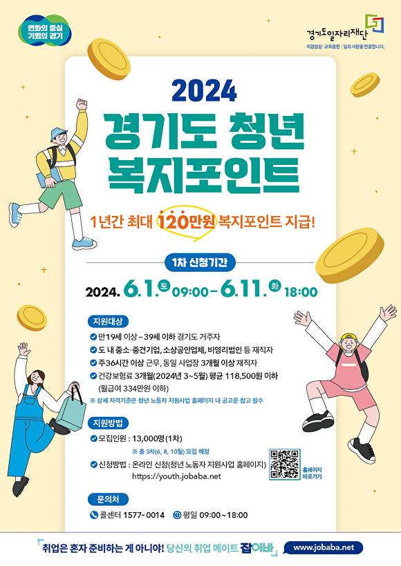 2024 경기도 청년 복지포인트 사업 안내문. [사진=경기도]