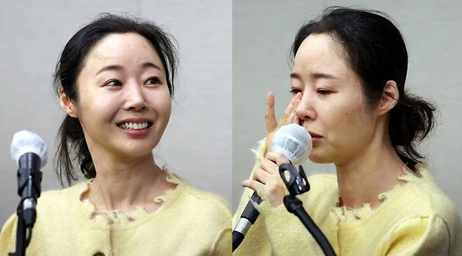 민희진 어도어 대표가 31일 오후 서울 중구 한국프레스센터에서 열린 기자회견에서 어도어 임시주주총회에 대한 입장을 밝히고 있다. 뉴시스