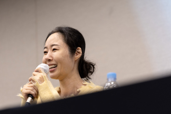 ADOR CEO Min Hee-jin during Friday's press conference. [JOINT PRESS CORPS]