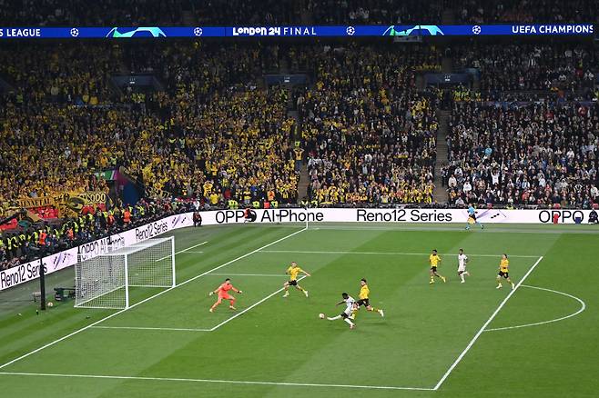 ◇비니시우스 주니오르, 도르트문트전 득점 장면. AFP연합뉴스