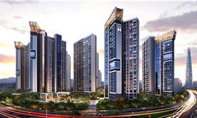 현대건설이 수주한&nbsp;서울 송파구 가락삼익맨숀 재건축 사업 조감도. 현대건설 제공