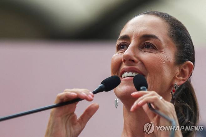 클라우디아 셰인바움 멕시코 대통령 당선인 [로이터 연합뉴스 자료사진. 재판매 및 DB 금지]