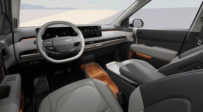 기아 소형 전기 SUV EV3 실내[사진제공:현대차그룹]