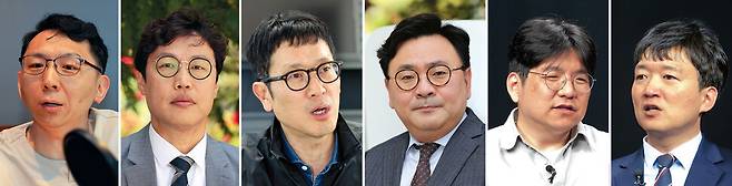 왼쪽부터 박정욱 MBC라디오 사시콘텐츠 제작파트장, 김준일 시사평론가, 박범수 MBC뉴스룸 국장, 박지훈 변호사, 김민사 시사평론가, 김수민 시사평론가.