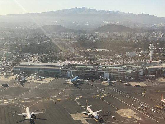 제주국제공항 항공사진. 최충일 기자