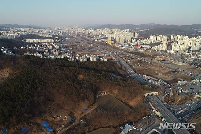 [용인=뉴시스] '경기용인 플랫폼시티'가 들어설 기흥구 보정동 일대(용인시 제공)