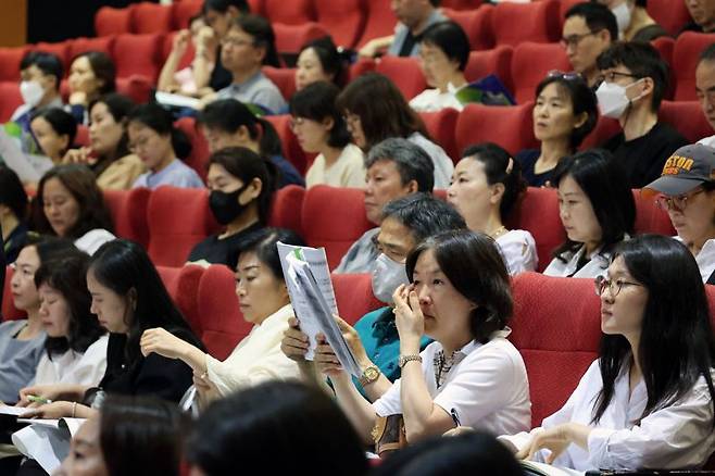 6일 오후 서울 종로구 성균관대학교 새천년홀에서 '6월 모평 직후 종로학원 입시예상 및 합격선 전망 설명회'가 열리고 있다. 사진=서동일 기자