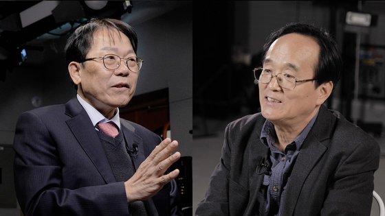 김두규 우석대 교수(왼쪽). 유재철 대한민국 장례문화원 대표(오른쪽)