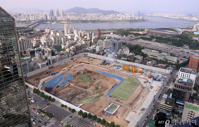 서울 강남구 삼성동 현대차 GBC 부지의 모습. /사진=이기범 기자 leekb@