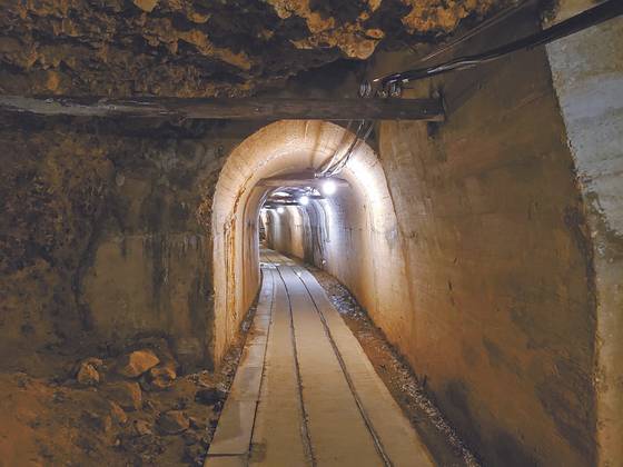 A mine shaft built after the Meiji era in the Aikawa gold and silver mines in the Sado mine complex on the island of Sado, in Niigata Prefecture, Japan, is shown in this file photo. [YONHAP]