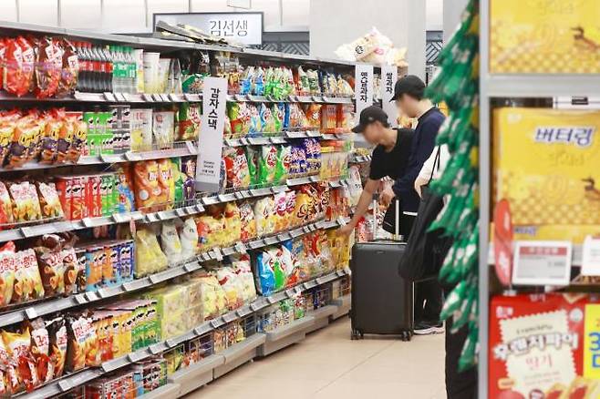 지난 2일 서울 시내 한 대형마트에서 장을 보는 시민. 연합뉴스