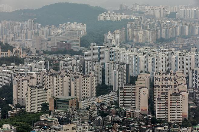 서울 영등포구 63스퀘어 전망대에서 바라본 서울 시내 아파트 단지 모습 ⓒ시사저널 최준필