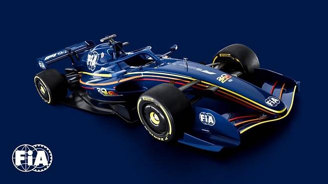 2026년 도입될 F1&nbsp; 규정을 바탕으로 디자인된 F1 경주차 모습