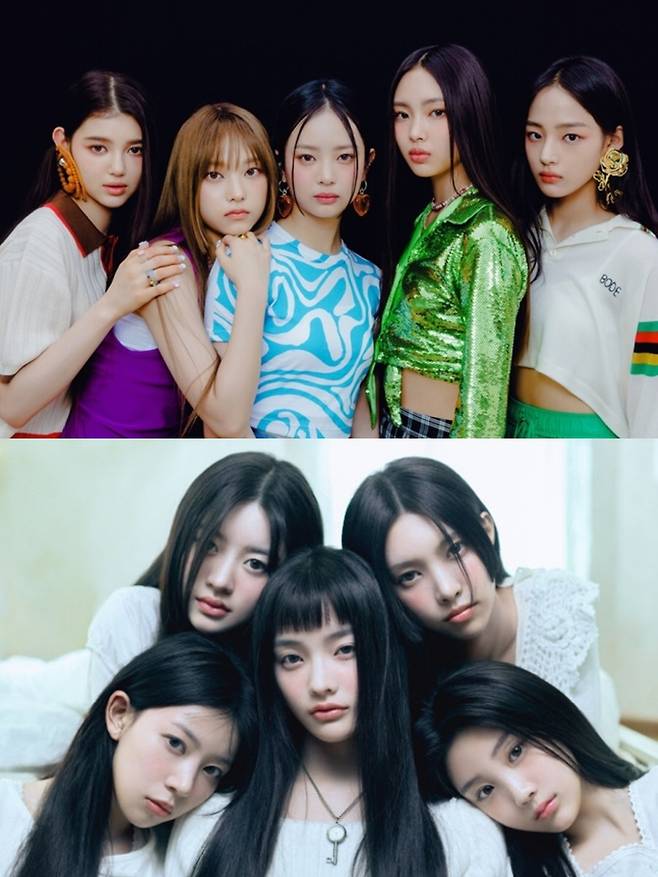 ▲ 뉴진스(위), 아일릿. 제공| 어도어, 빌리프랩