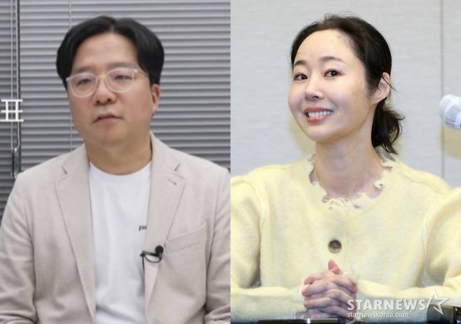 빌리프랩 김태호 대표, 어도어 민희진 대표 /사진=유튜브 채널 'BELIFT LAB Announcement', 스타뉴스