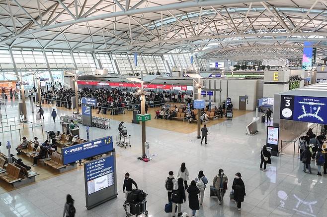 인천공항 제1여객터미널 3층 출국장 전경. 인천국제공항공사 제공