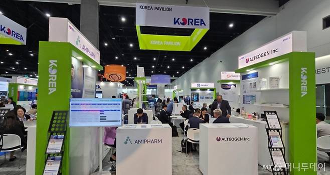 지난 5일(현지시간) 미국 샌디에이고 '2024 바이오 인터내셔널 컨벤션'(이하 '바이오 USA')에 마련된 '한국관' 모습. /사진=홍효진 기자