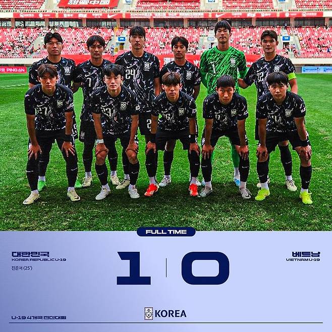 이창원 감독이 이끄는 대한민국 U-19 축구 국가대표팀이 최근 중국축구협회(CFA) 주최 국제친선대회에서 우즈베키스탄, 베트남, 중국을 상대로 1승 1무 1패를 거두며 대회를 마쳤다. 우즈베키스탄과 무승부 이후 베트남에 승리했던 한국은 마지막 경기였던 중국에 0-2 충격패를 당하면서 지난 2004년 이후 20년 만에 이 연령별 대표팀 레벨에서 패배했다. U-20 아시안컵과 U-20 월드컵 성공을 목표로 하는 이창원호는 초반부터 흔들리게 됐다. 사진 대한축구협회