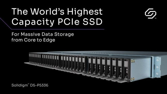 솔리다임의 QLC 기반 데이터센터용 SSD 제품 D5-P5336. (사진=솔리다임)