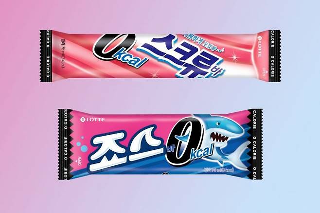 ’0 칼로리’ 스크류바, 죠스바 패키지. [사진제공=롯데웰푸드]