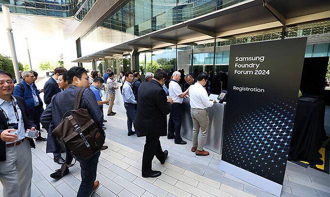 12일(현지시간) 미국 실리콘밸리에서 열린 ‘삼성 파운드리 포럼 2024’(Samsung Foundry Forum 2024) 현장 모습.&nbsp; &nbsp; 삼성전자 제공&nbsp;