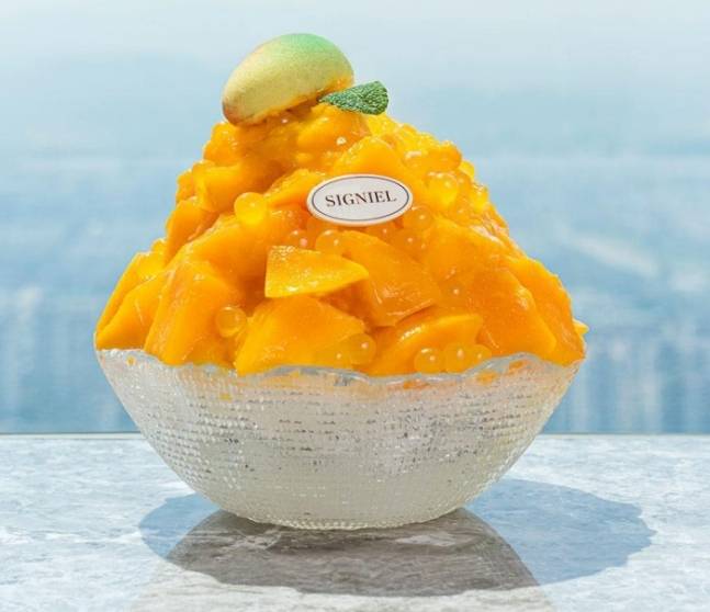 최초로 13만원을 찍은 최고가 빙수 시그니엘 서울 애플망고 빙수.