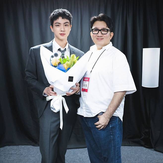 방탄소년단 진과 방시혁/방시혁 인스타그램