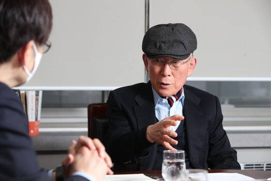 이회창 전 한나라당 총재가 지난 2022년 2월 서울 중구 사무실에서 중앙일보와 인터뷰했다. 우상조 기자
