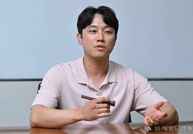 한화오션 특수선기본설계팀 박영준 책임엔지니어가 14일 오후 서울 중구 한화오션 서울사무소에서 헤럴드경제와 인터뷰를 하고 있다. 임세준 기자