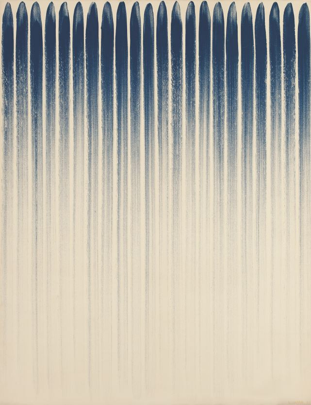 이우환, from line, 1980, 캔버스에 미네랄 안료, 접착제, 145×112.6cm, 광주시립미술관 소장 하정웅컬렉션