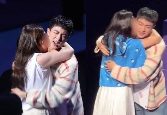 지난 13일 방탄소년단(BTS) 멤버 진(본명 김석진·32)이 연 '허그회'에서 일부 팬들이 진에게 입맞춤을 시도해 성추행 논란에 휩싸였다. 사진 엑스 캡처