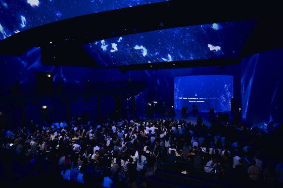 Fans wait for the event to start at Théatre des Lumières. [SPOTIFY]