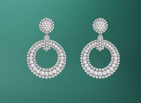 새로운 뻬를리 다이아몬드 이어링. [사진 반클리프 아펠]