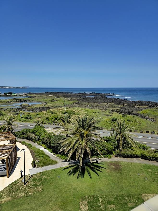 해비치 리조트 객싱에서 본 바다 풍경.