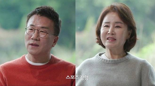 방송인 유영재(왼쪽)과 배우 선우은숙. MBN 제공