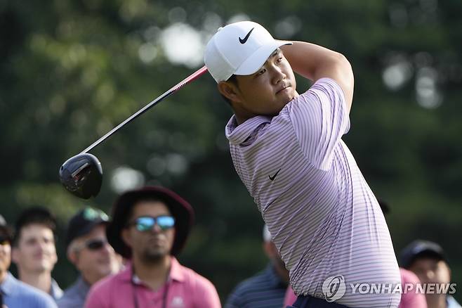 김주형의 2라운드 경기 모습 [AP=연합뉴스]