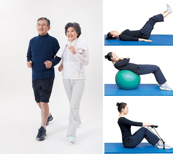 나잇살을 빼는 데에는 저강도 운동이 더 효과적이다./클립아트코리아, 헬스조선 DB