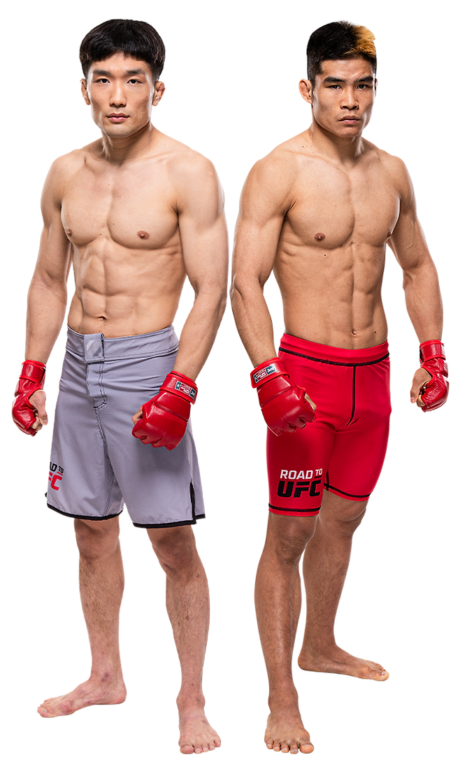 이창호(왼쪽), 샤오룽 Road to UFC 시즌2 밴텀급 결승 프로필. 사진=TKO
