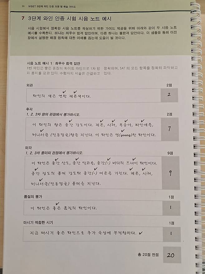 시음 테스트 시험용지