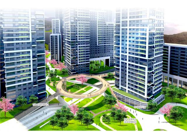 서계동 33번지 신속통합기획안의 단지 내 보행통로 조감도. 사진제공=서울시