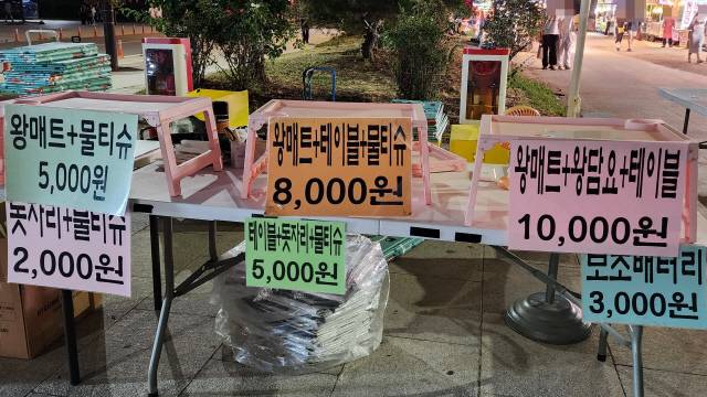 여의도 한강공원의 노점{김동원 기자]