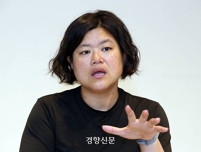 김혜정 한국성폭력상담소 소장이 18일 서울 마포구 사무실에서 주간경향과 인터뷰를 하고 있다. 서성일 선임기자